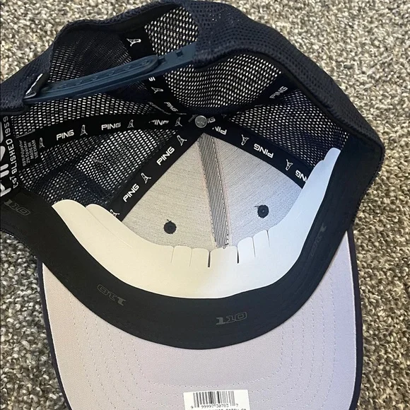 Ping Dark Blue Trucker Golf Cap with Logo Patch NWT - Picture 6 of 6